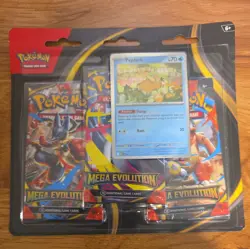 Pokemon TCG Mega Evolution 3 Booster Pack Blister w Psyduck - Image 1