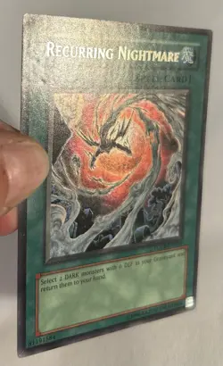 YuGiOh Recurring Nightmare FOTB-EN066 1st Edition Secret Rare LP - Image 2