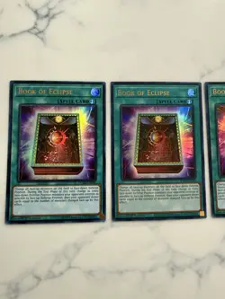 Yugioh 3x Book of Eclipse RA02 EN054 Ultra Rare 1st Ed NM staple card Spell mint - Image 3