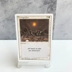 MTG Armageddon Revised White Sorcery Destroy All Lands English Magic the Gatheri - Image 1