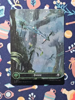 3 Swirl Forest 0371 (Borderless Galaxy Foil) Land MTG Edge of Eternities - Image 1