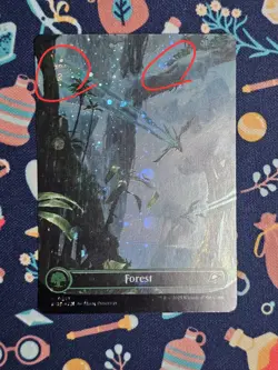 3 Swirl Forest 0371 (Borderless Galaxy Foil) Land MTG Edge of Eternities - Image 3