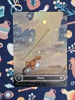 Plains -Full Art Galaxy Foil- Edge of Eternities EOE 367 Basic Land L mtg NM/M - Image 1