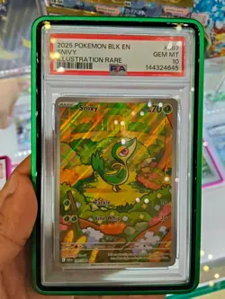 2025 POKEMON BLK EN-BLACK BOLT ILLUSTRATION RARE #087 SNIVY PSA 10 - Image 1