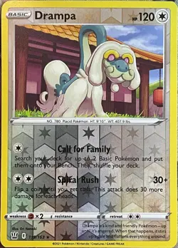Drampa Reverse Holo Rare - 119/163 - Battle Styles Pokemon 2021 - Image 1