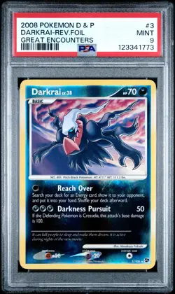 DARKRAI REVERSE HOLO 3/106 GREAT ENCOUNTERS POKEMON PSA 9 - Image 1