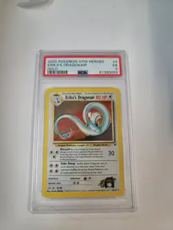 Erika's Dragonair Holo Gym Heroes 2000 Pokemon #4 PSA 5 Ex - Image 1