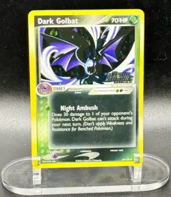 Dark Golbat 34/109 Stamped Pokemon EX Team Rocket Returns Reverse Holo LP/MP - Image 2