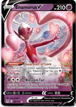 Pokemon TCG Enamorus V 082/196 Lost Origin Holo Rare Lightly Played - Image 1