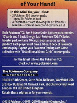 Pokemon Kanto Power Mini Tins - XY and/or SUN MOON - OG RELEASE G19 820650804137 - Image 3