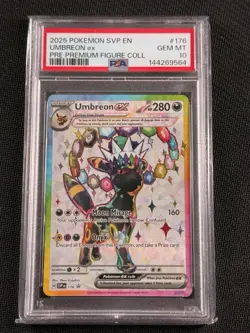2025 POKEMON SVP EN-SV BLACK STAR PROMO #176 UMBREON EX PSA 10 - Image 1