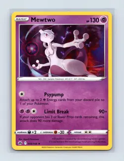 Mewtwo 059/159 Holo Rare Crown Zenith Pokemon Holo Lightly Played - Image 1