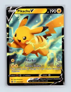 Pikachu V SWSH063 Holo Promo Sword & Shield Promo Pokemon Near Mint - Image 1