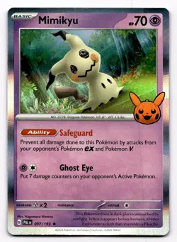 Mimikyu 097/193 Rare Paldea Evolved Pokemon Holo HP - Image 1