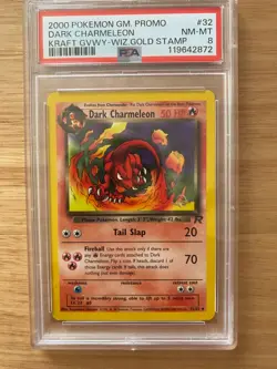 2000 Pokemon GM Promo – Dark Charmeleon (Kraft Gold W Stamp) PSA 8 - Image 1