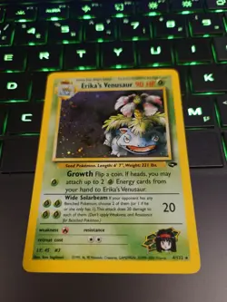 2000 Pokemon Erika's Venusaur 4/132 - Gym Challenge Unlimited Holo - NM - Image 1
