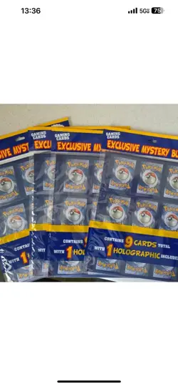 Set of 4Pokemon Exclusive Mystery Bundle 9 Cards 1-Holographic each pack - Image 1