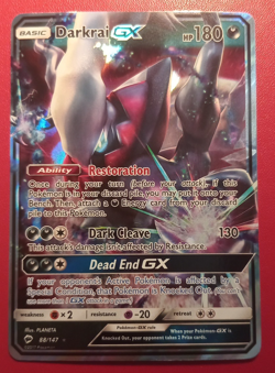 Darkrai GX Holo Pokemon Card Burning Shadows 88/147 Near Mint 2017 Pokemon TCG - Image 1