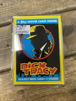 1990 Topps Dick Tracy Trading Cards COMPLETE SET (88) w/ Stickers (11) - Image 1