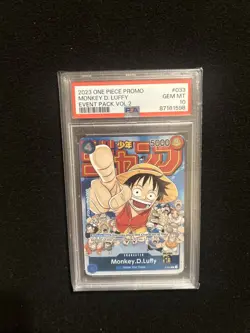 2023 One Piece Promo Monkey D Luffy Event Pack Volume 2 P-033 PSA 10 - Image 1