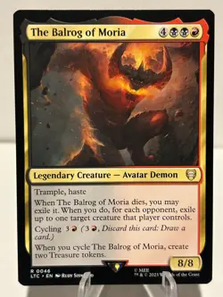 The Balrog of Moria 46 R Commander: The Lord of the Rings NM MTG - Image 1