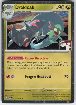 Drakloak 129/167 Common Prize Pack Series Cards Pokemon Holo Near Mint - Image 1