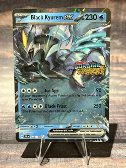 Black Kyurem ex 048/191 Surging Sparks Stamped Promo Pokemon Card NM - Image 1