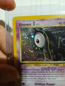 Unown [A] 14/75 Neo Discovery Holo Rare 2000 WotC Vintage Pokemon TCG Card MP - Image 2