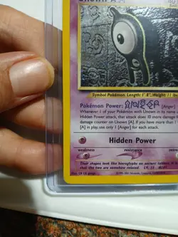 Unown [A] 14/75 Neo Discovery Holo Rare 2000 WotC Vintage Pokemon TCG Card MP - Image 4