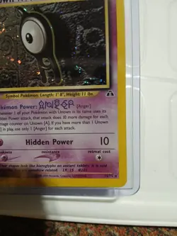 Unown [A] 14/75 Neo Discovery Holo Rare 2000 WotC Vintage Pokemon TCG Card MP - Image 5