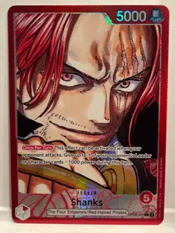 One Piece Card Shanks OP09-001 Alt Art Leader - Emperors in the New World Foil - Image 1