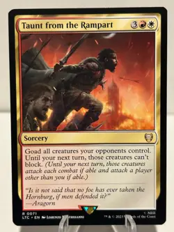 Taunt from the Rampart 71 R Commander: The Lord of the Rings NM MTG - Image 1