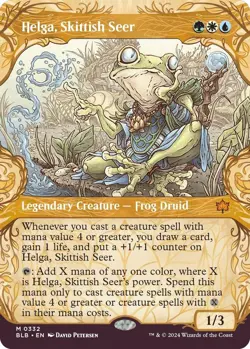 Helga, Skittish Seer (Showcase) [BLB - 332] - NM TCG MTG - Image 1