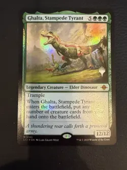 1x MTG Ghalta, Stampede Tyrant Promo Foil with Stamp - Image 1