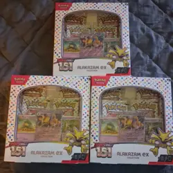 Alakazam EX Collection Box Sealed Pokemon Scarlet And Violet 151 LOT OF 3 820650855269 - Image 1
