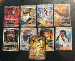 Pokemon EX Holo Card Lot English 9 Cards Meowth EX Perfect Order - Image 1