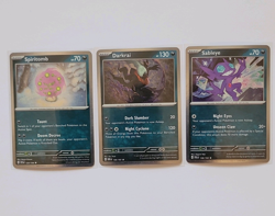 Pokemon TCG Darkrai Sableye Spiritomb Cosmos Holo Triple Whammy Tin Promo Set - Image 1