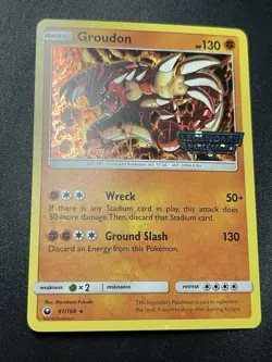 Groudon 81/168 Legendary Pokemon Stamped Gamestop Promo Cosmos Holo Card Mint - Image 1