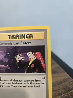 Giovanni's Last Resort 105/132 Gym Challenge Rare Pokemon Trainer Card 1999 NM - Image 4