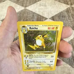 Pokemon TCG Raichu 14/102 Base Set Holo Rare Stage 1 80 HP English - Image 3