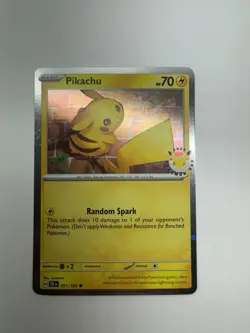 Pokemon Pikachu 051/162 Miscellaneous Cards Stamped Promo Holo 70 HP Random Spa… - Image 1