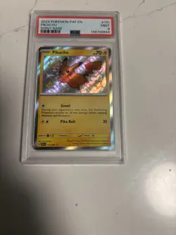 2024 POKEMON PAF EN-PALDEAN FATES SHINY RARE #131 PIKACHU PSA 9 - Image 1