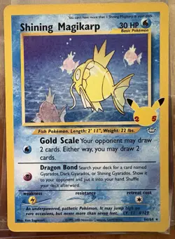 Pokemon TCG Shining Magikarp 66/64 Celebrations 25th Anniversary (NM) - Image 1
