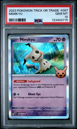 2023 POKEMON TRICK OR TRADE #097 MIMIKYU PSA 10 - Image 1