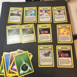 Pokemon Base Set And Early 2000s Trainer Lot With Energies - Image 1