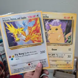 Pikachu Jumbo Promo Pl & Articuno mootres and zapdos Not For Play Use Pokemon - Image 1