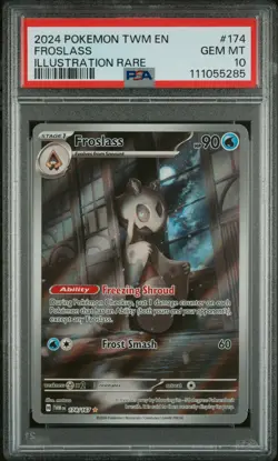 2024 POKEMON TWM EN-TWILIGHT MASQUERADE ILLUSTRATION RARE #174 FROSLASS PSA 10 - Image 1