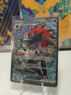 N's Zoroark ex 286/217 Special Illustration Rare ME: Ascended Heroes Pokemon NM - Image 2