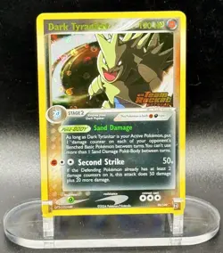 Dark Tyranitar 20/109 Stamped Pokemon EX Team Rocket Returns Reverse Holo LP/MP - Image 2