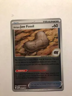 Pokemon TCG - Antique Jaw Fossil (Reverse Holo) - Perfect Order- 68/88-NEAR MINT - Image 1